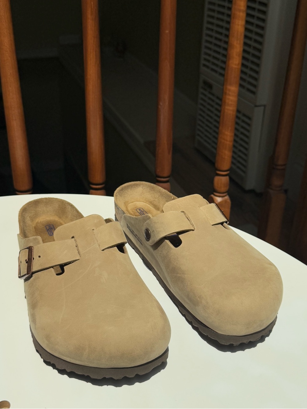 Birkenstock Boston leather Clogs in Light Tan for men size 9-9.5 - Picture 2 of 7